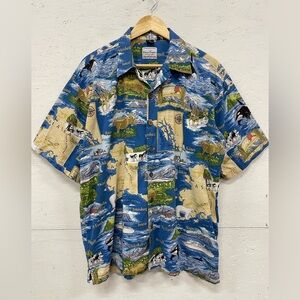 Vintage Aloha Alaska AOP David Carey Originals Hawaiian Shirt, Size XL